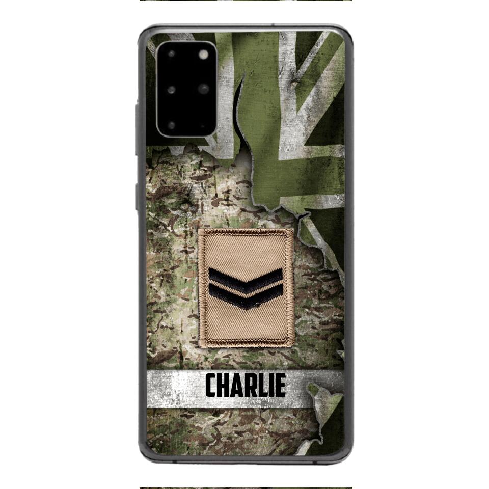 DH Personalized British Soldier Phone Case Printed HQ1804