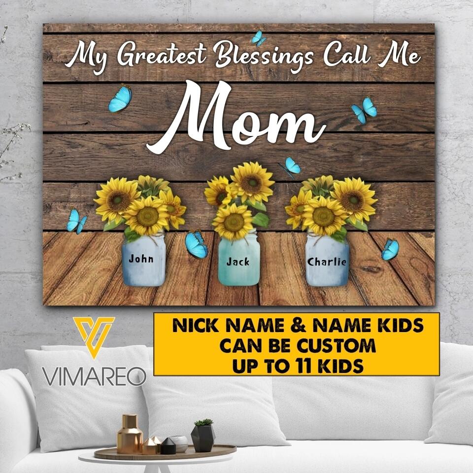 PERSONALIZED BLESSINGS CALL ME MOM CANVAS 3C 1604
