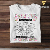 PERSONALIZED AUNTIE NEPHEW OR NIECE BEST FREAKIN PARTNER IN CRIME EVER TSHIRT QTDT1904