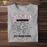 PERSONALIZED AUNTIE NEPHEW OR NIECE BEST FREAKIN PARTNER IN CRIME EVER TSHIRT QTDT1904