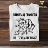 Personalized Grandpa & Grandson Tshirt Printed 22APR-HQ19