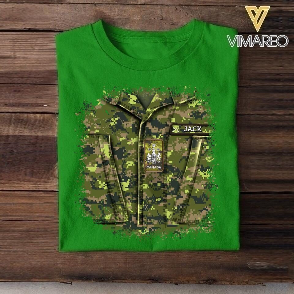 Personalized Canadian Soldier Tshit Printed 22APR-DT20