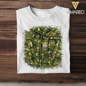 Personalized Canadian Soldier Tshit Printed 22APR-DT20