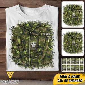Personalized Canadian Soldier Tshit Printed 22APR-DT20