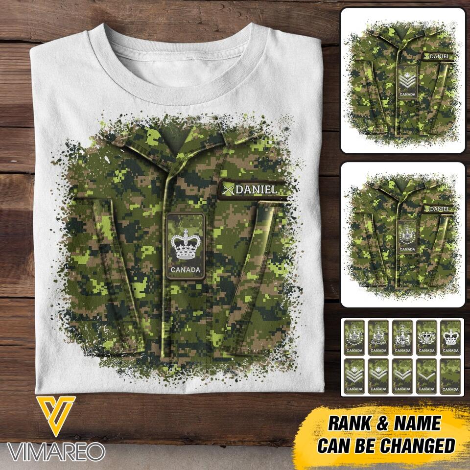 Personalized Canadian Soldier Tshit Printed 22APR-DT20
