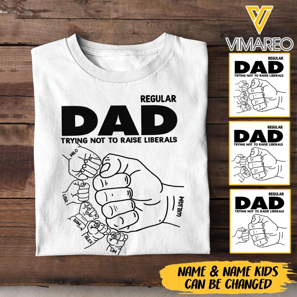 Personalized Regular Dad Tshirt Printed 3N 2104