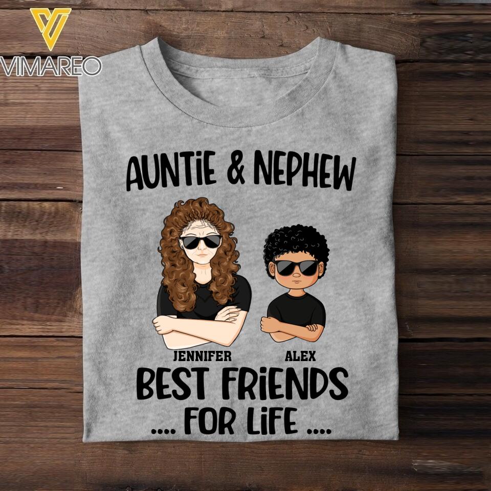 Personalized Auntie & Kid Tshirt Printed 22APR-HC23