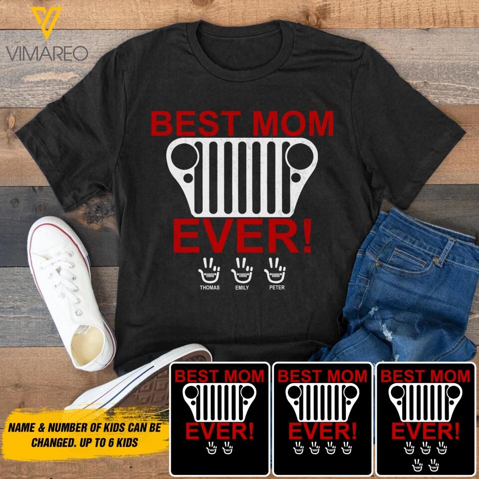Personalized Jeep Best Mom Tshirt Printed 3T 2304