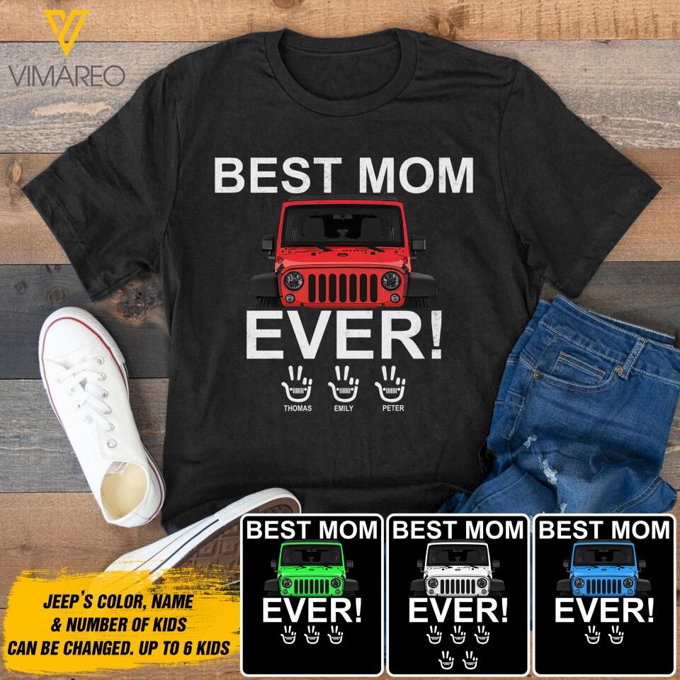 Personalized Jeep Best Mom Tshirt Printed 3T 2304