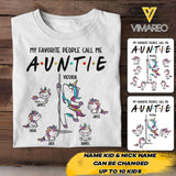 DH Personalized Aunticorn Kid Tshirt Printed HC2604