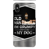 Personalized Simple Grumpy Old Man And Dog Phone Case Printed 22APR-HC26