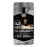 Personalized Simple Grumpy Old Man And Dog Phone Case Printed 22APR-HC26