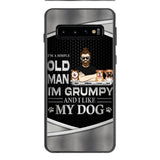 Personalized Simple Grumpy Old Man And Dog Phone Case Printed 22APR-HC26