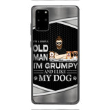 Personalized Simple Grumpy Old Man And Dog Phone Case Printed 22APR-HC26