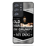 Personalized Simple Grumpy Old Man And Dog Phone Case Printed 22APR-HC26