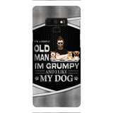 Personalized Simple Grumpy Old Man And Dog Phone Case Printed 22APR-HC26