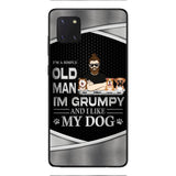 Personalized Simple Grumpy Old Man And Dog Phone Case Printed 22APR-HC26