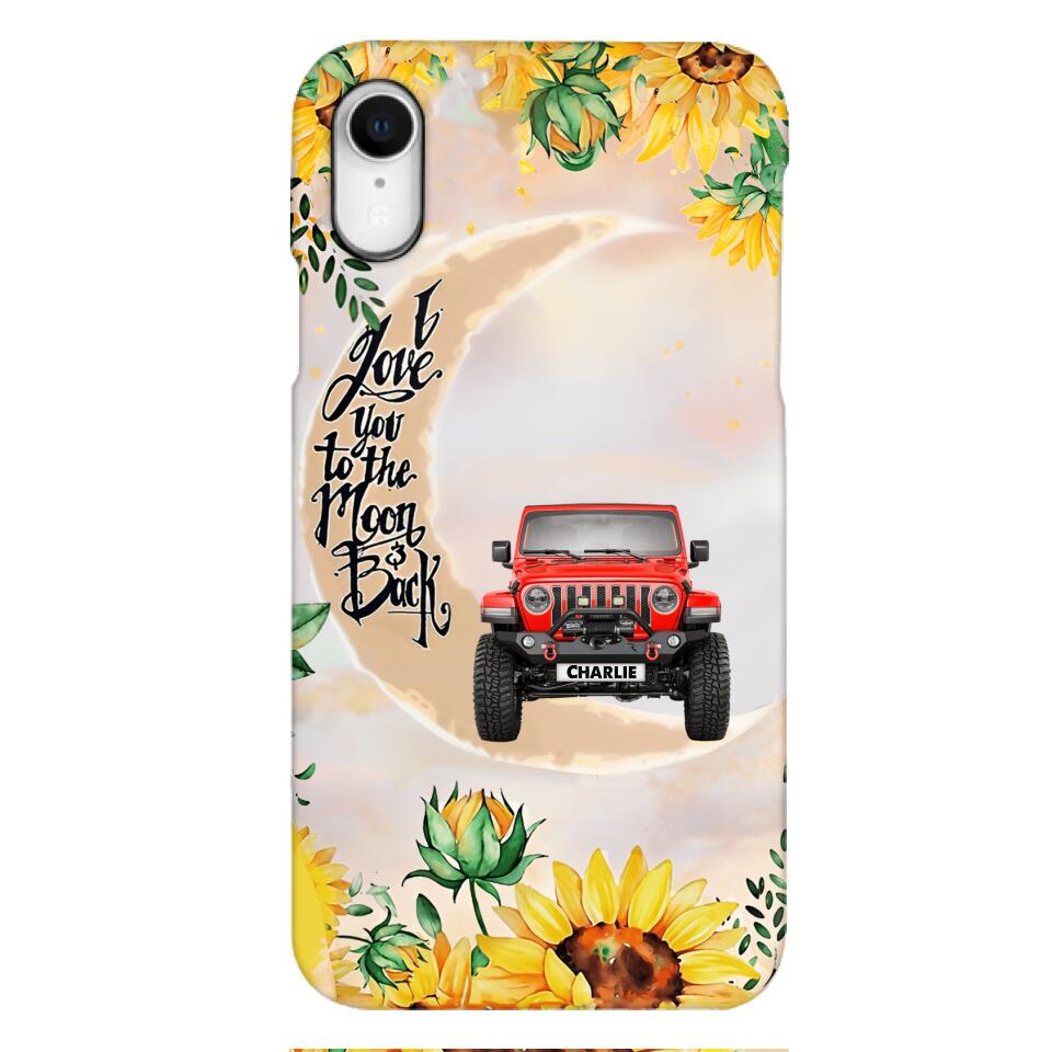 Personalized Jeep Sunflower Phone Case Printed 22APR-HC27