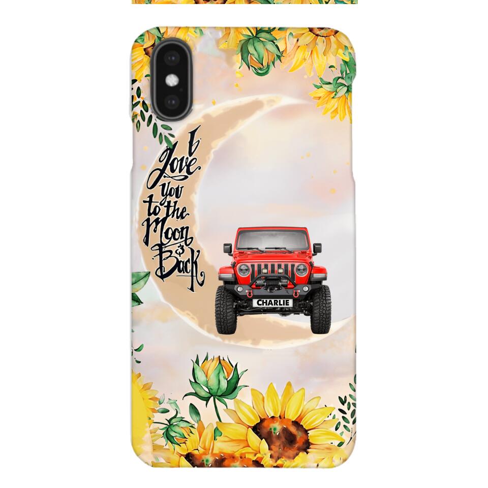 Personalized Jeep Sunflower Phone Case Printed 22APR-HC27