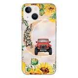 Personalized Jeep Sunflower Phone Case Printed 22APR-HC27