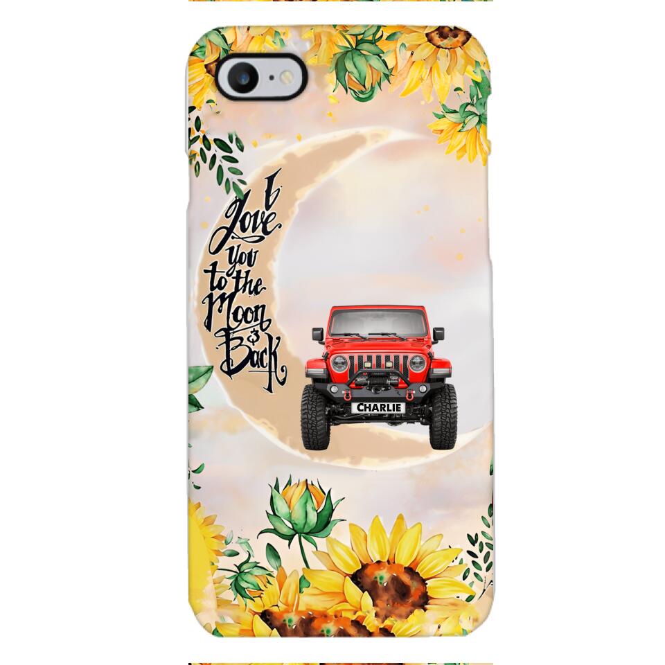 Personalized Jeep Sunflower Phone Case Printed 22APR-HC27