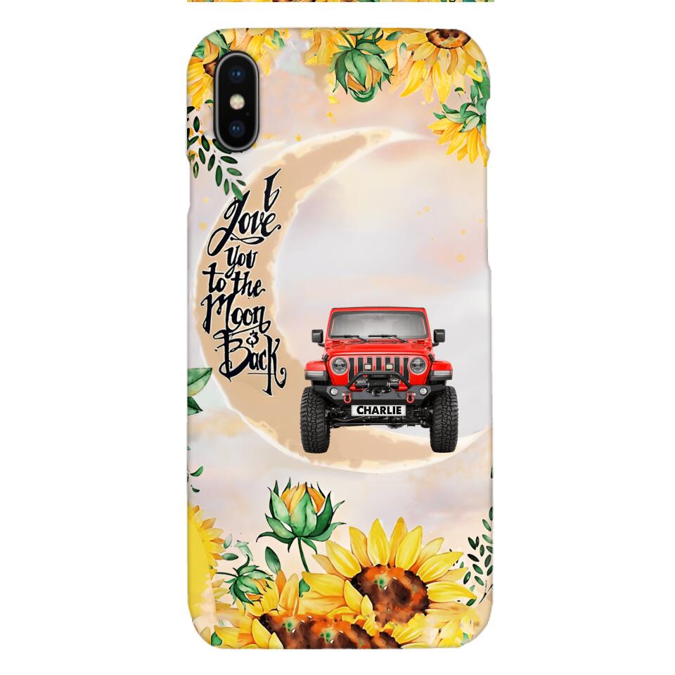 Personalized Jeep Sunflower Phone Case Printed 22APR-HC27