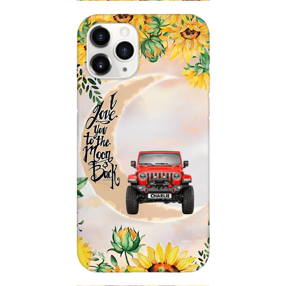 Personalized Jeep Sunflower Phone Case Printed 22APR-HC27