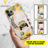 Personalized Jeep Sunflower Phone Case Printed 22APR-HC27