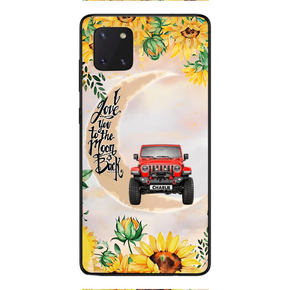 Personalized Jeep Sunflower Phone Case Printed 22APR-HC27