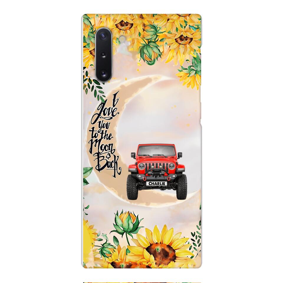 Personalized Jeep Sunflower Phone Case Printed 22APR-HC27