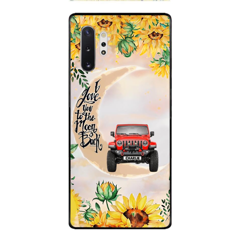 Personalized Jeep Sunflower Phone Case Printed 22APR-HC27