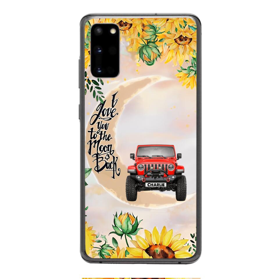 Personalized Jeep Sunflower Phone Case Printed 22APR-HC27