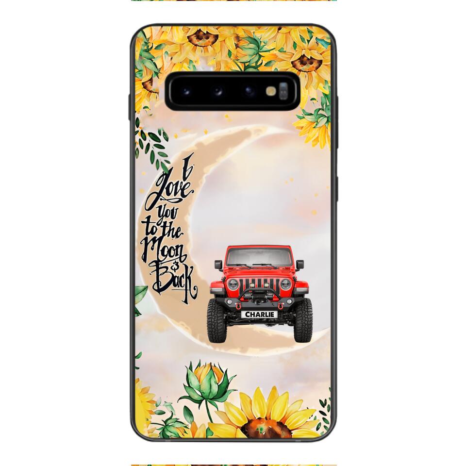 Personalized Jeep Sunflower Phone Case Printed 22APR-HC27