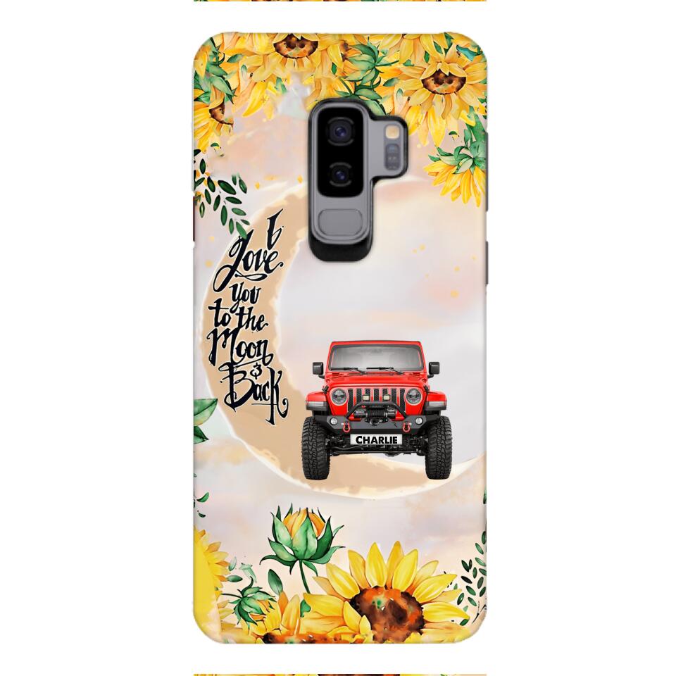 Personalized Jeep Sunflower Phone Case Printed 22APR-HC27