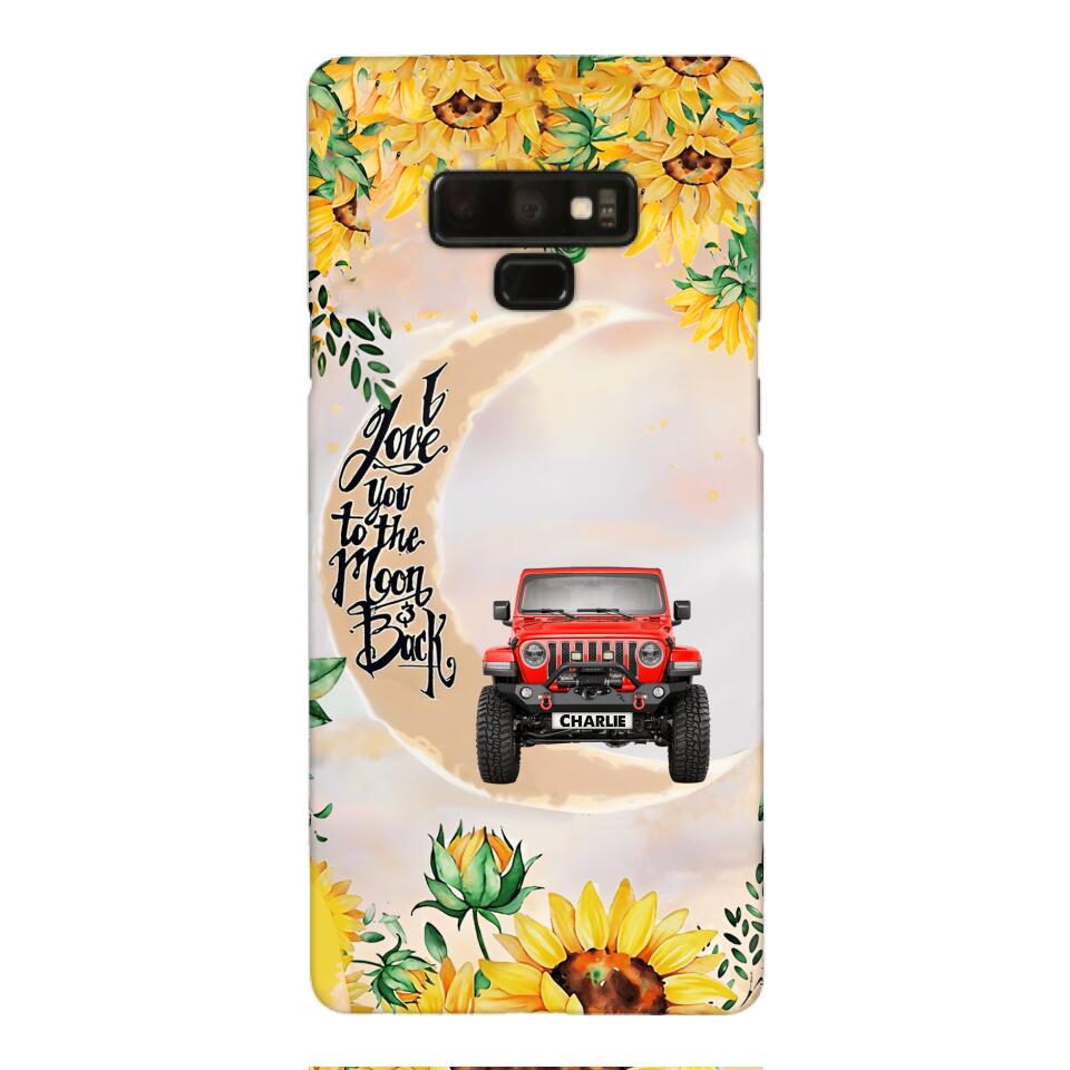 Personalized Jeep Sunflower Phone Case Printed 22APR-HC27