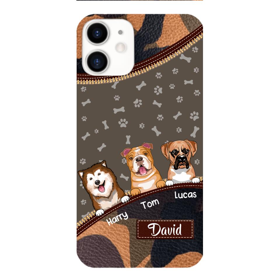 Personalized Dog Lover Camo Phone Case Printed 22APR-LN27