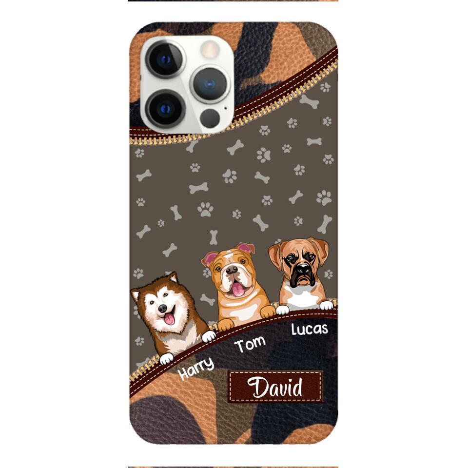 Personalized Dog Lover Camo Phone Case Printed 22APR-LN27