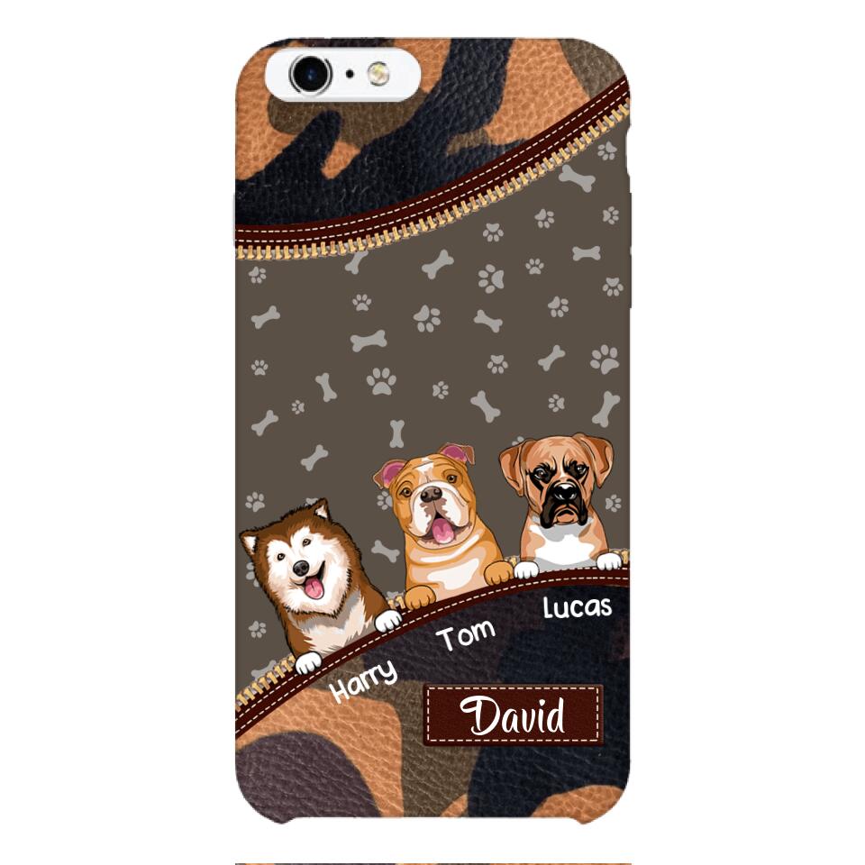 Personalized Dog Lover Camo Phone Case Printed 22APR-LN27