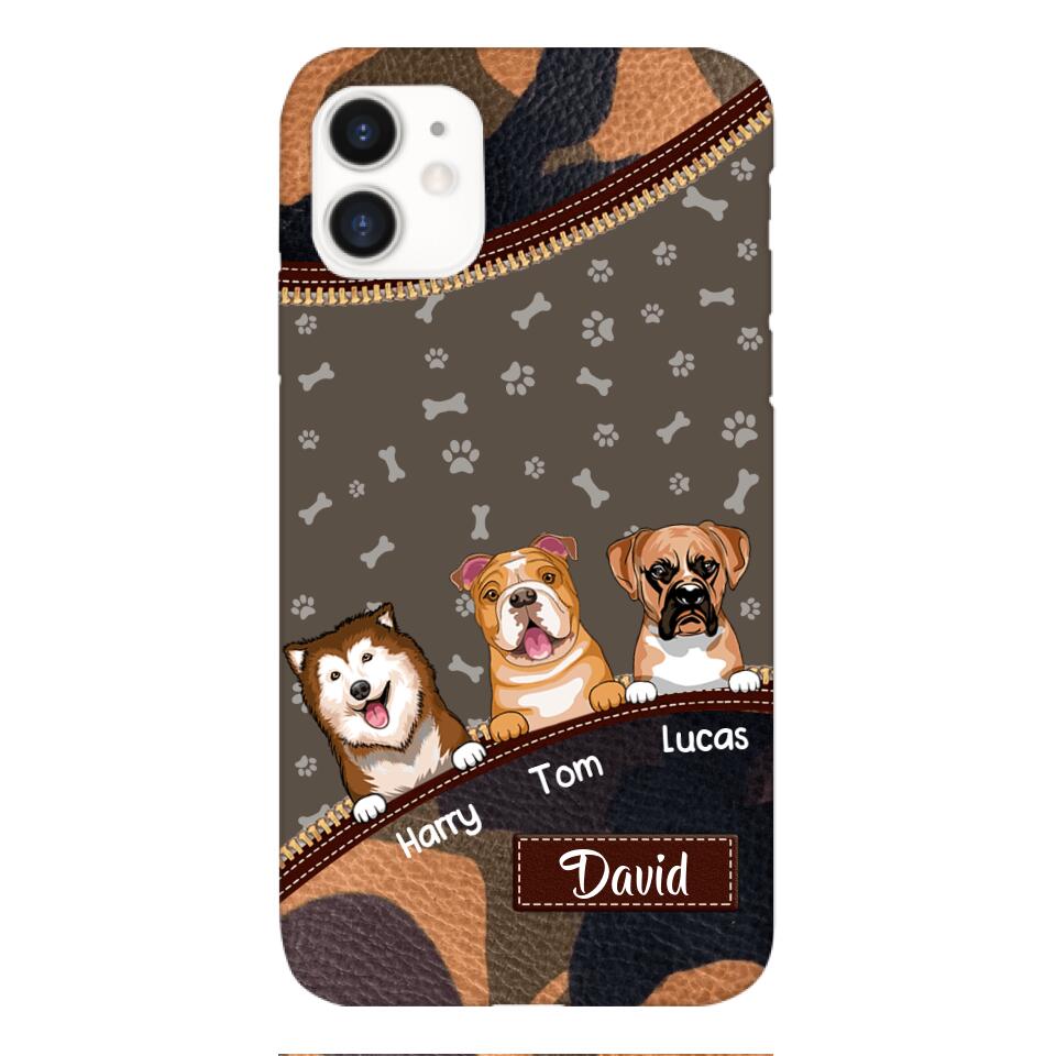 Personalized Dog Lover Camo Phone Case Printed 22APR-LN27