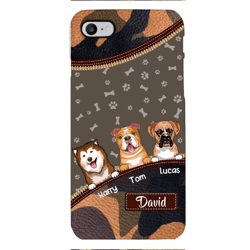 Personalized Dog Lover Camo Phone Case Printed 22APR-LN27