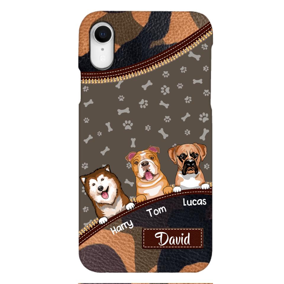 Personalized Dog Lover Camo Phone Case Printed 22APR-LN27