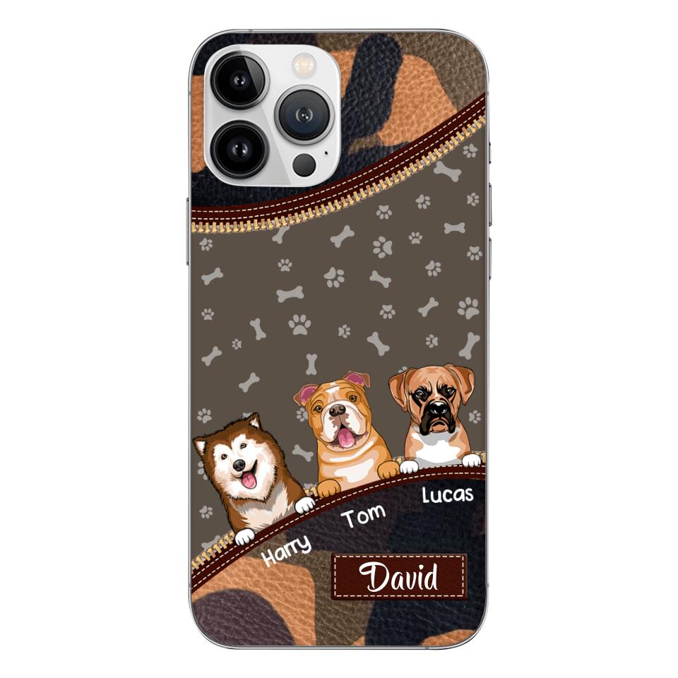 Personalized Dog Lover Camo Phone Case Printed 22APR-LN27