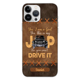 Personalized Jeep Girl Leather Print Phonecase