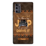 Personalized Jeep Girl Leather Print Phonecase