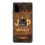 Personalized Jeep Girl Leather Print Phonecase