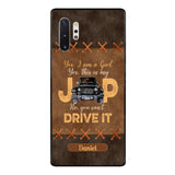 Personalized Jeep Girl Leather Print Phonecase