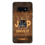 Personalized Jeep Girl Leather Print Phonecase