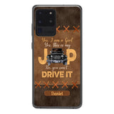 Personalized Jeep Girl Leather Print Phonecase
