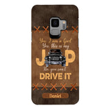 Personalized Jeep Girl Leather Print Phonecase