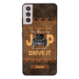 Personalized Jeep Girl Leather Print Phonecase